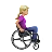 Woman In Manual Wheelchair Facing Right: Medium-Light Skin Tone