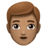 Man: Medium Skin Tone Emoji 👨🏽 image - Huawei Harmony OS style