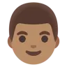 Man: Medium Skin Tone Emoji 👨🏽 image - Google Noto Color style