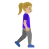 Woman Walking Facing Right: Medium-Light Skin Tone Emoji 🚶🏼‍♀️‍➡️ image - Google Noto Color style