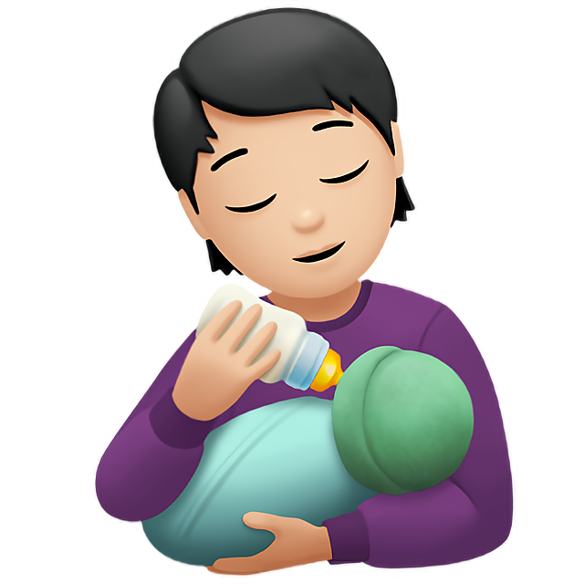 Person Feeding Baby: Light Skin Tone