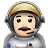 Man Astronaut: Light Skin Tone