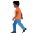 Person Walking: Dark Skin Tone