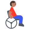 Man In Manual Wheelchair: Medium Skin Tone Emoji 👨🏽‍🦽 image - Tossface style