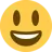口を開けて笑顔
