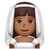 Woman With Veil: Medium-Dark Skin Tone Emoji 👰🏾‍♀️ image - Samsung style