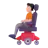 Person In Motorized Wheelchair: Light Skin Tone