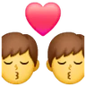 Kiss: Man, Man Emoji 👨‍❤️‍💋‍👨 image - Samsung style