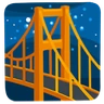Puente en la noche Emoji 🌉 image - Facebook Messenger (2016) style