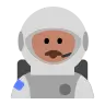 Man Astronaut: Medium Skin Tone Emoji 👨🏽‍🚀 image - Tossface style