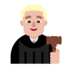 Man Judge: Medium-Light Skin Tone Emoji 👨🏼‍⚖️ image - Microsoft Classic 2D style