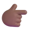 Backhand Index Pointing Right: Medium-Dark Skin Tone Emoji 👉🏾 image - Microsoft 3D Fluent style