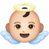 Baby Angel: Light Skin Tone Emoji 👼🏻 image - Samsung style
