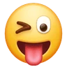 Emoji Față cu limbaj tăiat și ochi încrețiți 😜 image - Huawei Harmony OS style