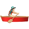 Man Rowing Boat: Light Skin Tone Emoji 🚣🏻‍♂️ image - Apple style