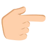 Backhand Index Pointing Right: Medium-Light Skin Tone Emoji 👉🏼 image - EmojiTwo style