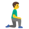 Man Kneeling Facing Right Emoji 🧎‍♂️‍➡️ image - Google Noto Color style