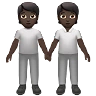 People Holding Hands: Dark Skin Tone Emoji 🧑🏿‍🤝‍🧑🏿 image - Apple style