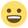 Emoji Mosolygó arc nyitott szájjal 😃 image - EmojiTwo style