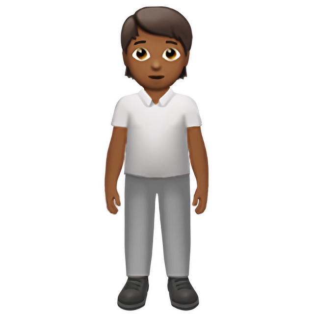 Person Standing: Medium-Dark Skin Tone