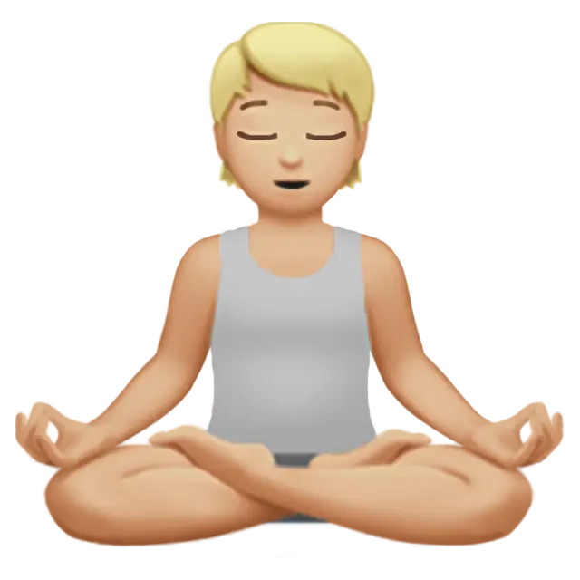 Person In Lotus Position: Medium-Light Skin Tone