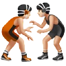 People Wrestling: Light Skin Tone Emoji 🤼🏻 image - Apple style