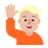 Person Raising Hand: Medium-Light Skin Tone