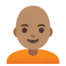 Person: Medium Skin Tone, Bald Emoji 🧑🏽‍🦲 image - Google Noto Color style