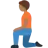 Person Kneeling: Medium-Dark Skin Tone