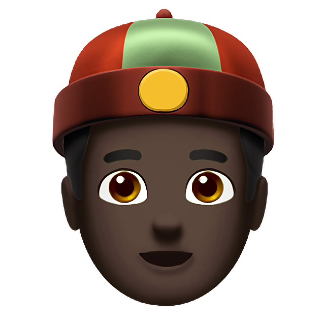 Person With Skullcap: Dark Skin Tone