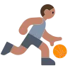 Person Bouncing Ball: Medium Skin Tone Emoji ⛹🏽 image - Tossface style