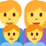 Family: Man, Woman, Boy, Boy Emoji 👨‍👩‍👦‍👦 image - Twitter / X (Twemoji) style