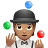 Person Juggling: Medium Skin Tone Emoji 🤹🏽 image - Apple style