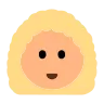 Woman: Medium-Light Skin Tone, Curly Hair Emoji 👩🏼‍🦱 image - Tossface style