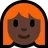 Woman: Dark Skin Tone, Red Hair