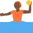 Person Playing Water Polo: Dark Skin Tone
