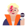 Singer: Medium-Light Skin Tone Emoji 🧑🏼‍🎤 image - Microsoft Classic 2D style