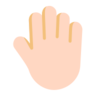 Raised Back Of Hand: Light Skin Tone Emoji 🤚🏻 image - Microsoft Classic 2D style