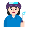 Woman Factory Worker: Light Skin Tone Emoji 👩🏻‍🏭 image - Microsoft Classic 2D style