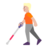 Person With White Cane: Medium-Light Skin Tone
