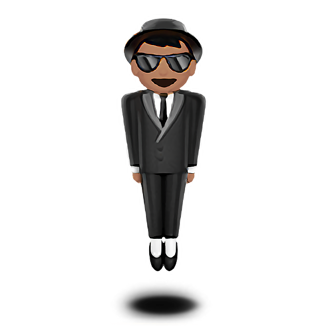 Person In Suit Levitating: Medium Skin Tone