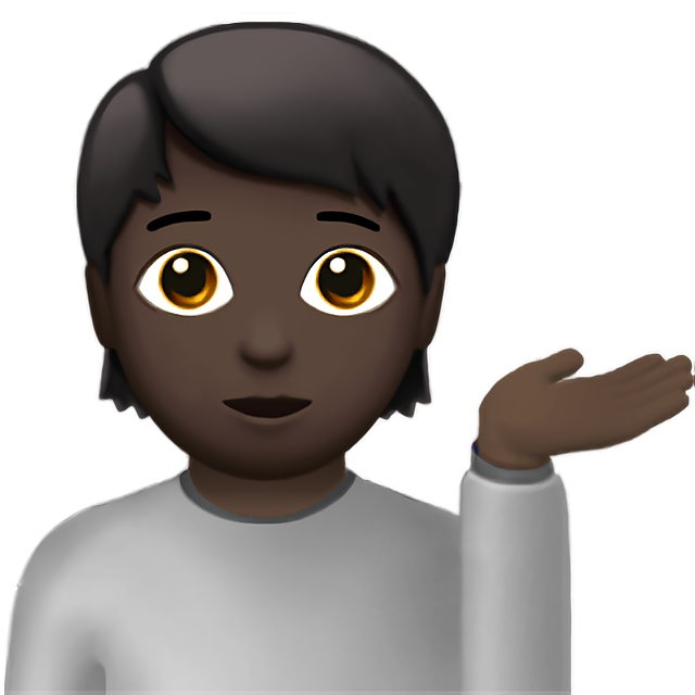 Person Tipping Hand: Dark Skin Tone