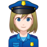 Woman Police Officer: Light Skin Tone Emoji 👮🏻‍♀️ image - Emojidex style