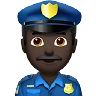 Man Police Officer: Dark Skin Tone Emoji 👮🏿‍♂️ image - Apple style