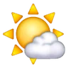 Küçük Bulutlu Beyaz Güneş Emoji 🌤 image - Samsung style