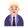 Man Office Worker: Medium-Light Skin Tone Emoji 👨🏼‍💼 image - Microsoft Classic 2D style
