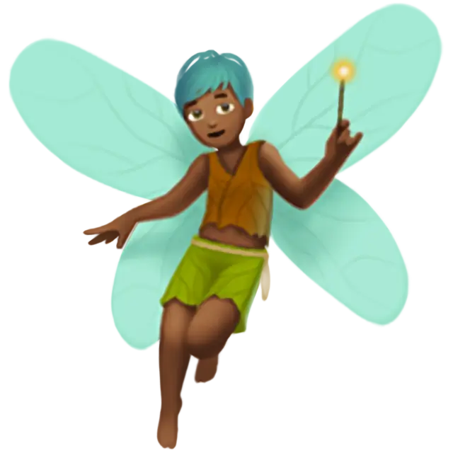 Man Fairy: Medium-Dark Skin Tone