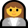 Woman Office Worker Emoji 👩‍💼 image - Microsoft Windows 10 Segoe UI Emoji style