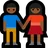 Woman And Man Holding Hands: Medium-Dark Skin Tone