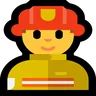 Man Firefighter Emoji 👨‍🚒 image - Microsoft Windows 10 Segoe UI Emoji style